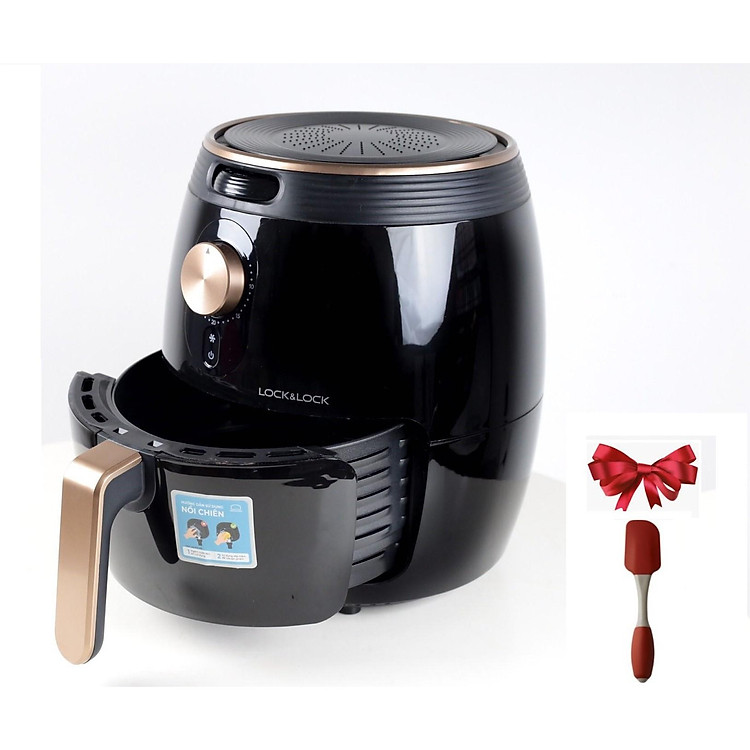 Nồi Chiên Không Dầu Lock&Lock EJF368 BLK kèm quà tặng (Hàng Chính Hãng)