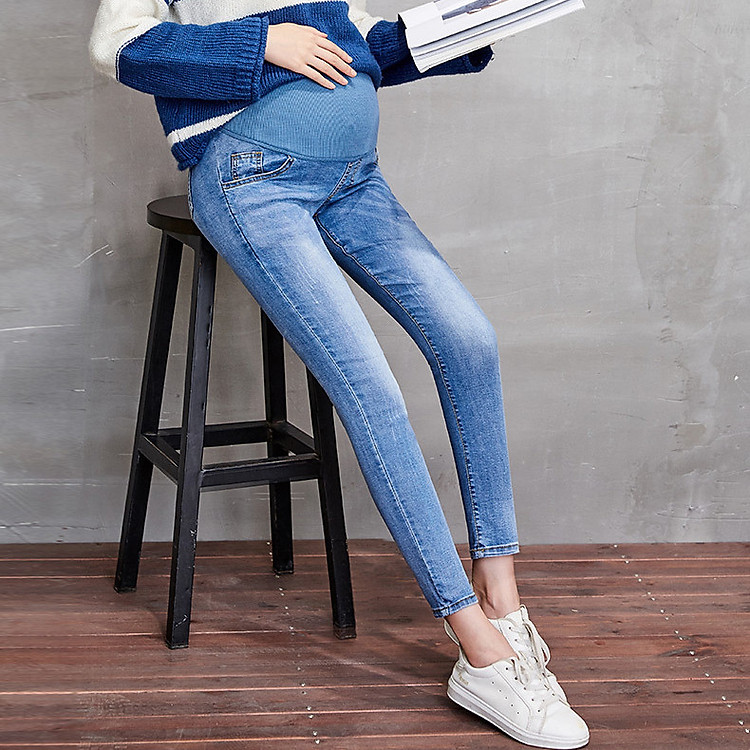 Quần jean bầu công sở siêu đẹp