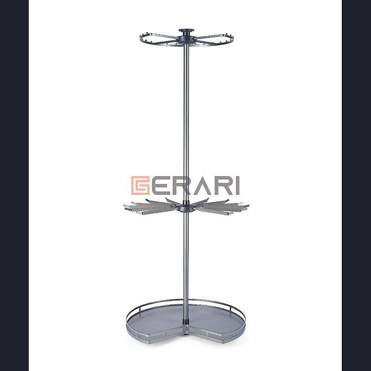 Phụ kiện của tủ áo (Giá treo đồ góc 3 tầng bề mặt bọc da cao cấp dòng White hương hiệu Gerari)