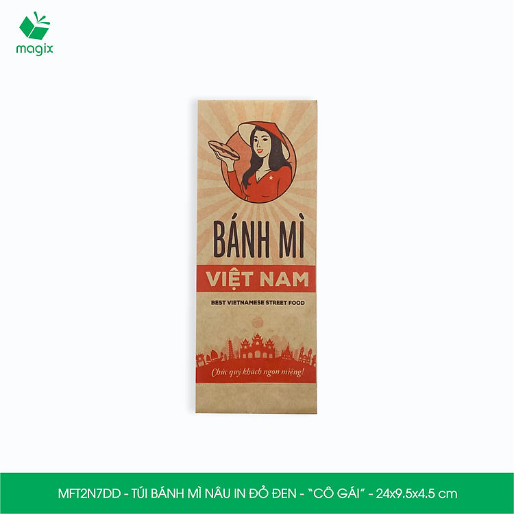 Túi Giấy Đựng Bánh Mì (100 chiếc) - 24x9.5x4.5 cm - Ảnh 3