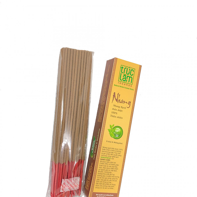 NHANG SẠCH THẢO DƯỢC TRÚC LÂM - HOÀNG ĐÀN 20cm ( có thành phần than hoạt tính ) ÍT KHÓI