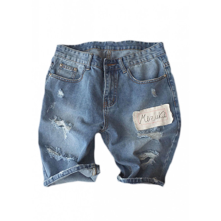 Quần short jeans nam vá rách QSJN01
