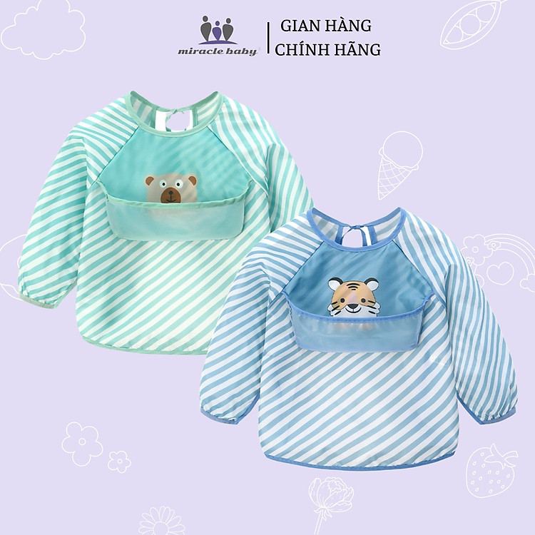 Mua Áo yếm ăn dặm Miracle Baby chống thấm Chính hãng Giá rẻ - Hình ảnh 2