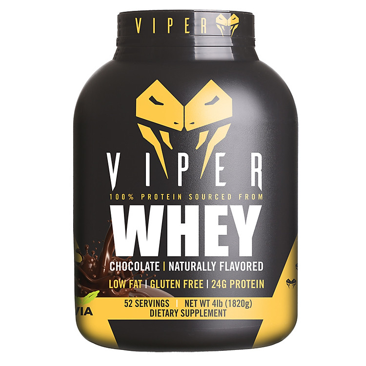 Thực Phẩm Bổ Sung Hỗ Trợ Tăng Cơ Viper 100% Whey 1.8kg (4lbs) mùi sô cô la