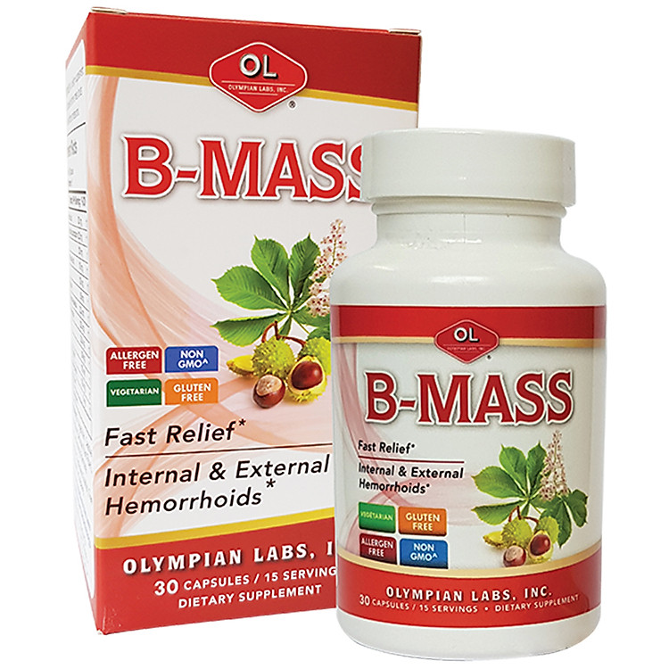Viên Uống Hỗ Trợ Bệnh Trĩ Olympian Labs B- Mass - Hộp 30 Viên