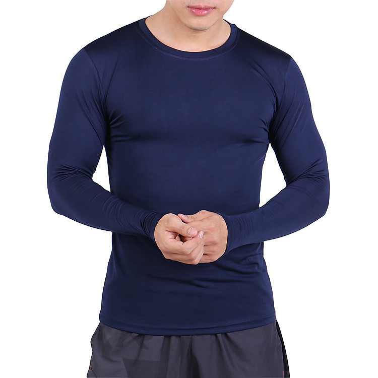 Áo Body Tập Gym Nam Tay Dài Unique Apparel ABTDX - Xanh Navy