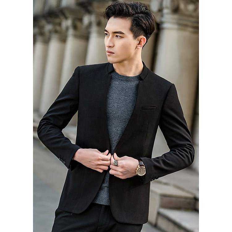 Áo Khoác Giả Vest Nam Titishop AKN499 - Đen