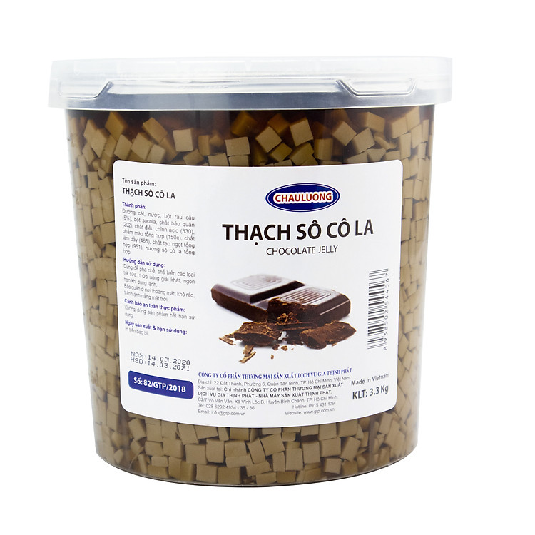 Hạt Chocolate Châu Lương (3.3kg/hộp) - Topping cho trà sữa, trà trái cây, trà thạch đào, trái cây tô, yogurt…