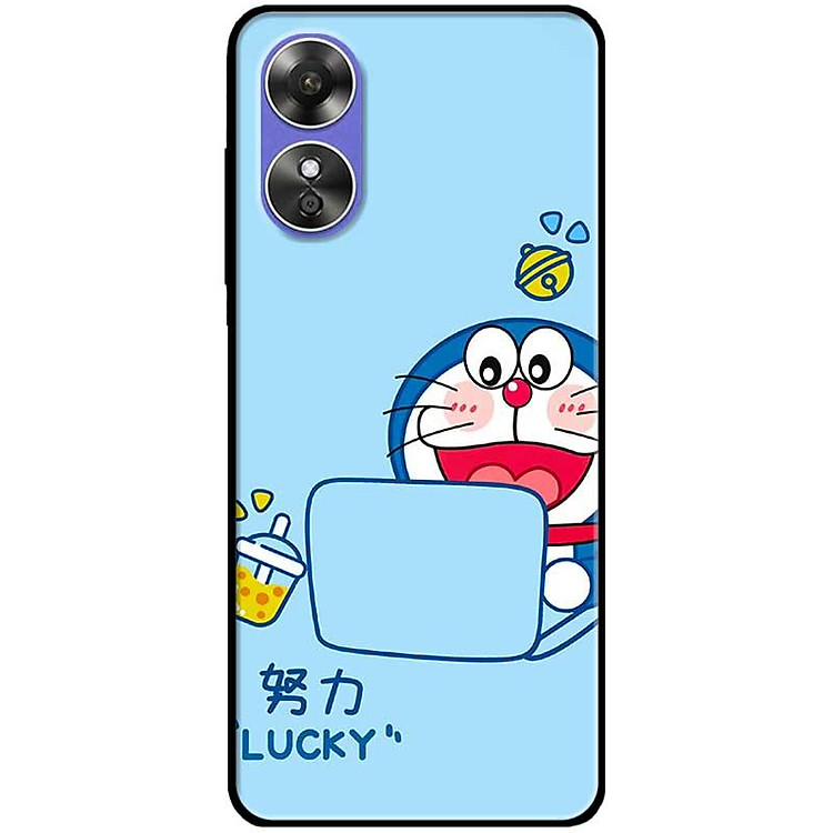Ốp lưng cho Oppo A54 - A55 - A55s - Oppo A56 5G - Oppo A18 - A38 - A58 - Mèo Lucky - Hàng Chính Hãng