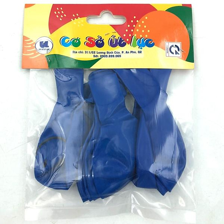 Bóng Mặt Cười Một Màu (8 cái) – Xanh Dương