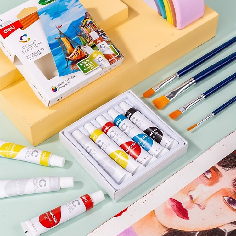 Màu Nước Gouache Deli C11 (5 màu)