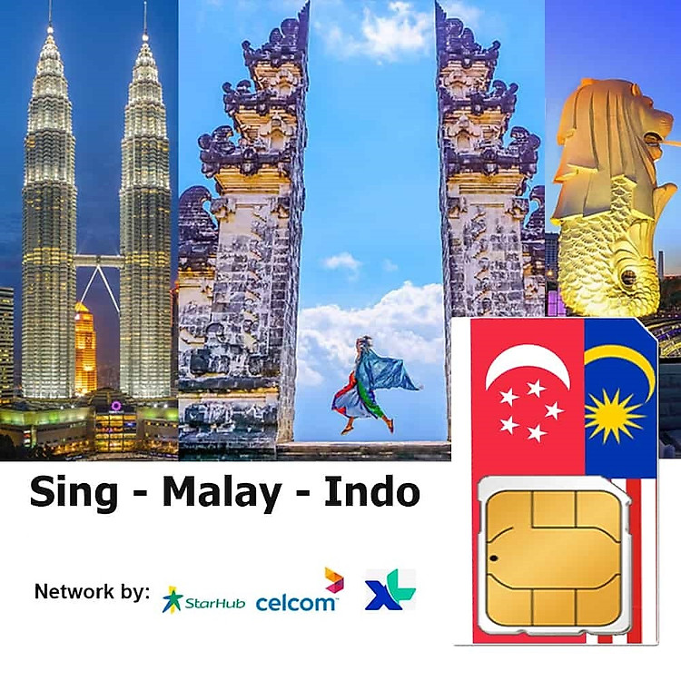 Sim Và Esim Du Lịch Singapore + Malaysia - Mẫu ngẫu nhiên