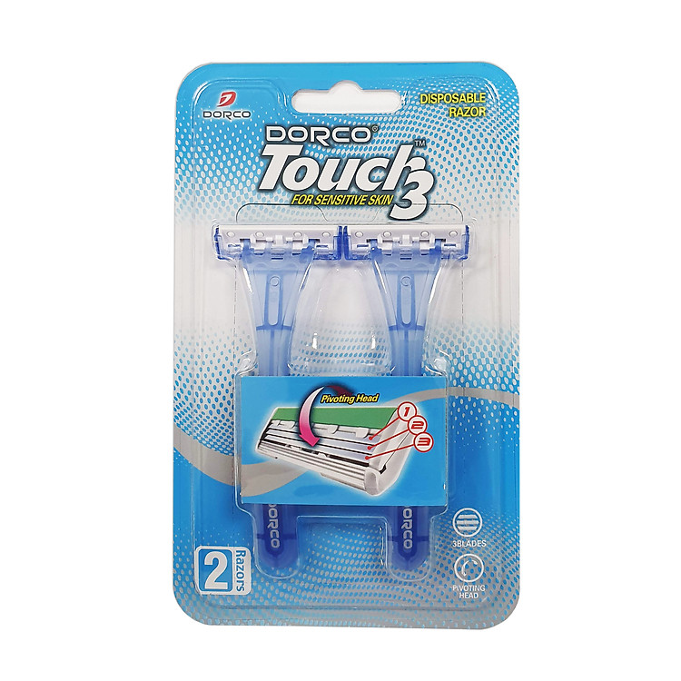 DAO CẠO 3 LƯỠI DORCO TOUCH 3 (Gói 02 dao cạo)