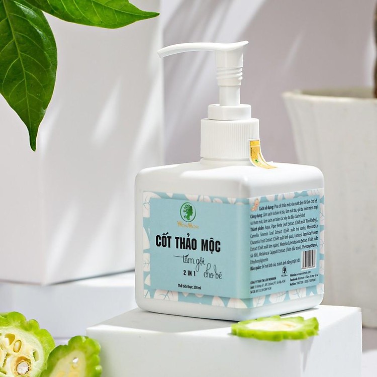 Mua Cốt thảo mộc tắm gội bé Wonmom 250ml Chính hãng Giá tốt - Hình ảnh 3