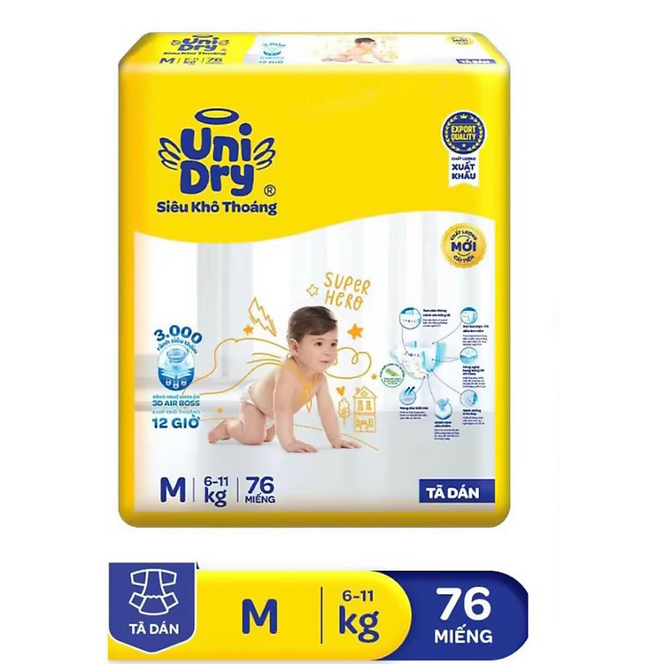 Tham Khảo tại ConCung: Tã dán Unidry M76 cho bé 6-11kg , nhận ngay nhiều Ưu đãi