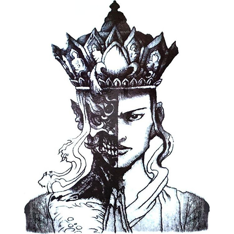 Hình Xăm Dán Phật Quỷ QSA232