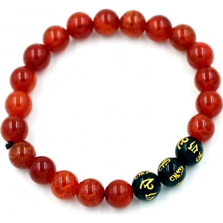 Vòng tay chuỗi hạt vân rồng đỏ 8 ly MSA104