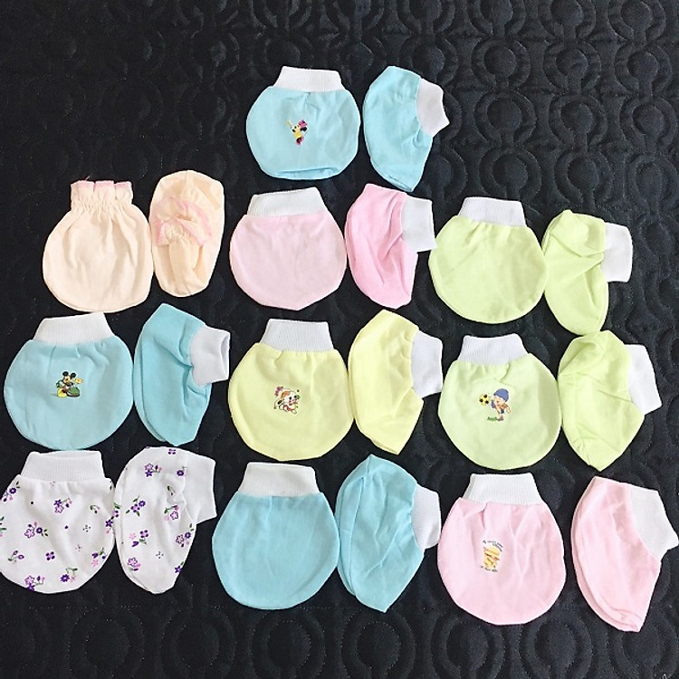 Combo 10 đôi bao tay và bao chân cho bé sơ sinh