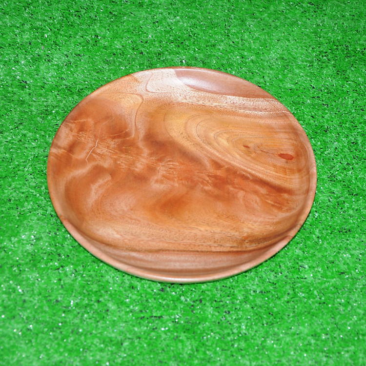 KHAY GỖ NGUYÊN KHỐI - TRÒN 26CM