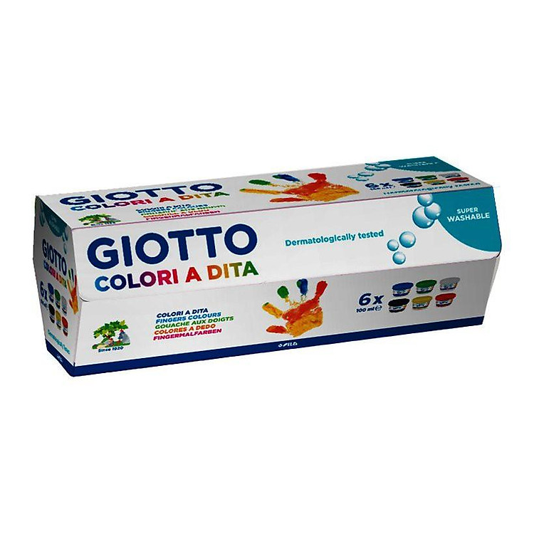 Bộ Màu Vẽ Tay GIOTTO Colori A Dita (6 màu) - Ảnh 2