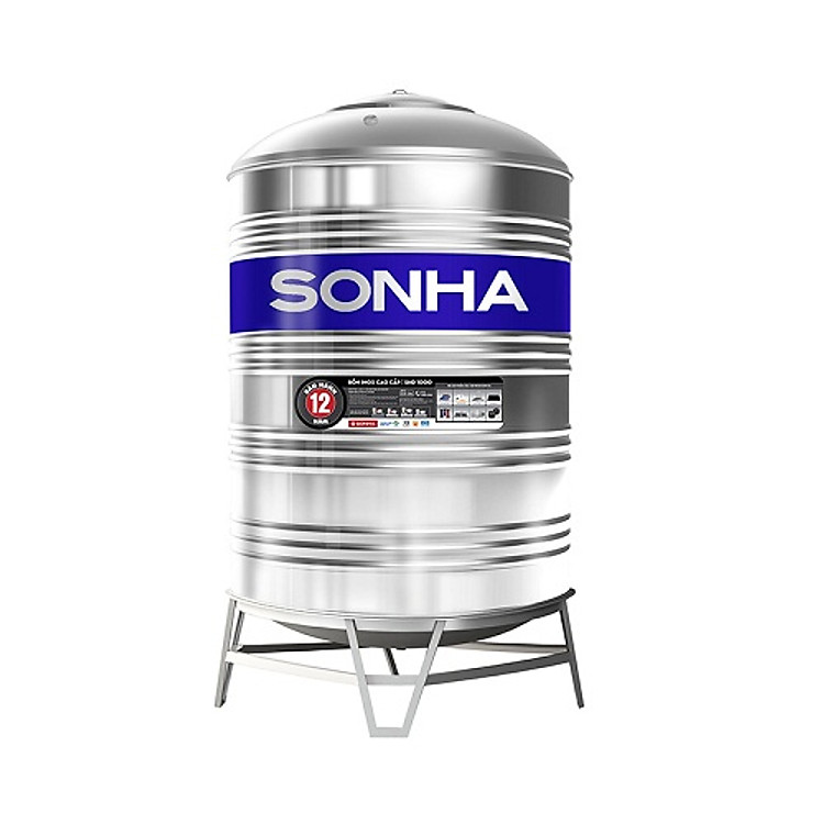 Bồn nước Inox Sơn Hà chất liệu SUS304 nhiều dung tích- Giao hàng miễn phí- Bảo hành chính hãng