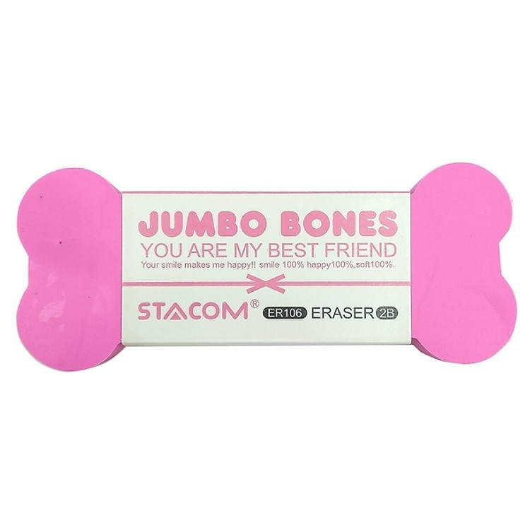 Gôm Stacom Jumbo Bones Lớn ER106 – Màu Hồng