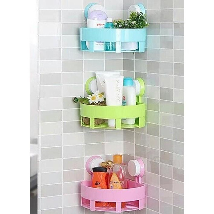 Kệ góc tam giác nhà tắm, nhà bếp hút chân không chân không (Giao Mẫu Ngẫu Nhiên)