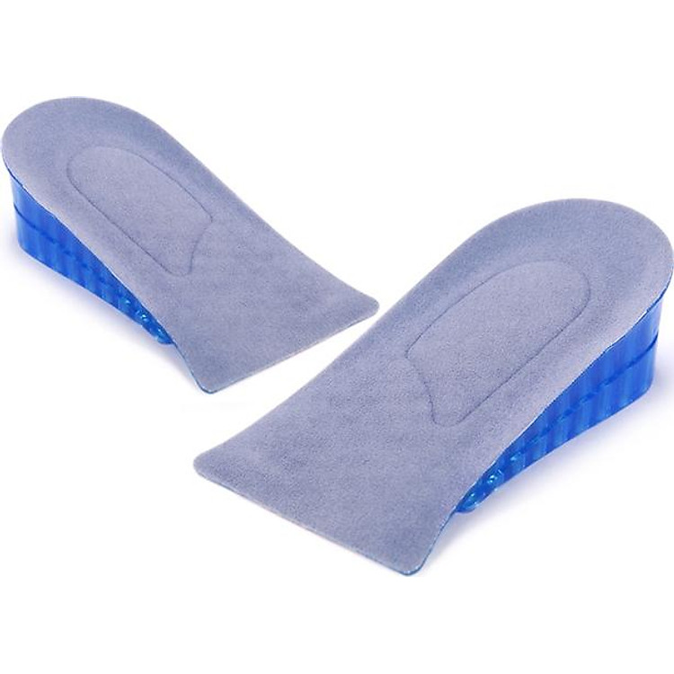 Lót giày tăng chiều cao gel nửa bàn 2 lớp cao 4 cm (Màu Xanh Dương)