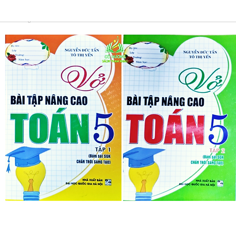 Combo vở bài tập nâng cao Toán Lớp 5 Tập 1 + 2