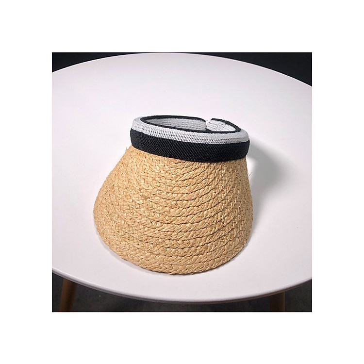 Mũ rộng vành không nóc làm từ rơm VR144 – Thời trang đi biển, đi du lịch