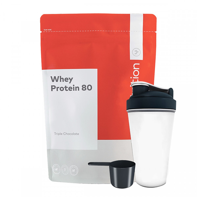 Combo whey protein 80 & Bình lắc 700 ml