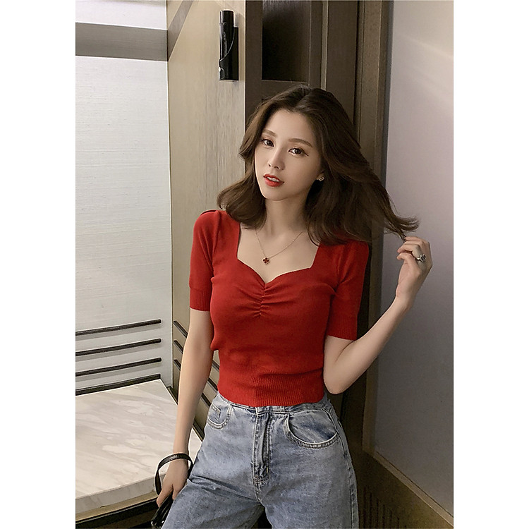Áo kiểu nữ dệt kim sang chảnh RM007