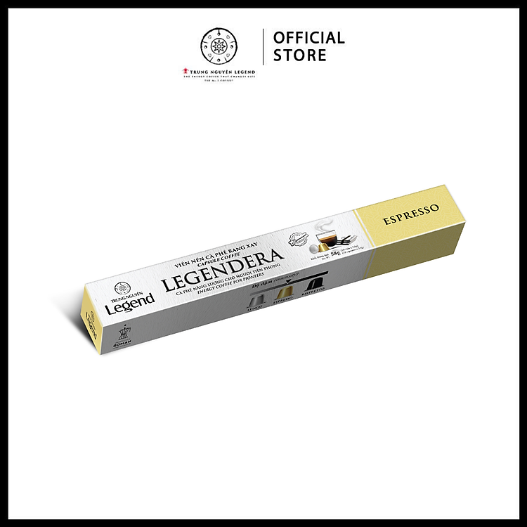 Trung Nguyên Legend - Viên Nén Cà Phê Rang Xay Capsule Coffee LegendEra Espresso Hộp 10 viên (5,8gr/viên)