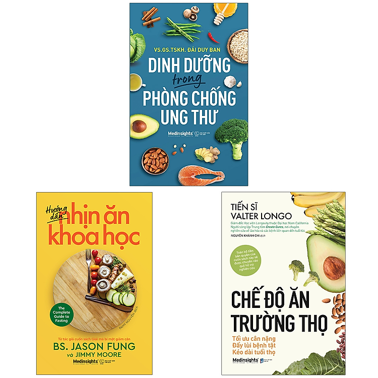 Combo Dinh Dưỡng Trong Phòng Chống Ung Thư + Hướng Dẫn Nhịn Ăn Khoa Học + Chế Độ Ăn Trường Thọ