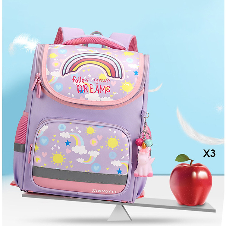 Ba lô CHỐNG GÙ học sinh cấp 1 siêu nhẹ chống nước BEE GEE HS1051 - Xanh - Ảnh 5