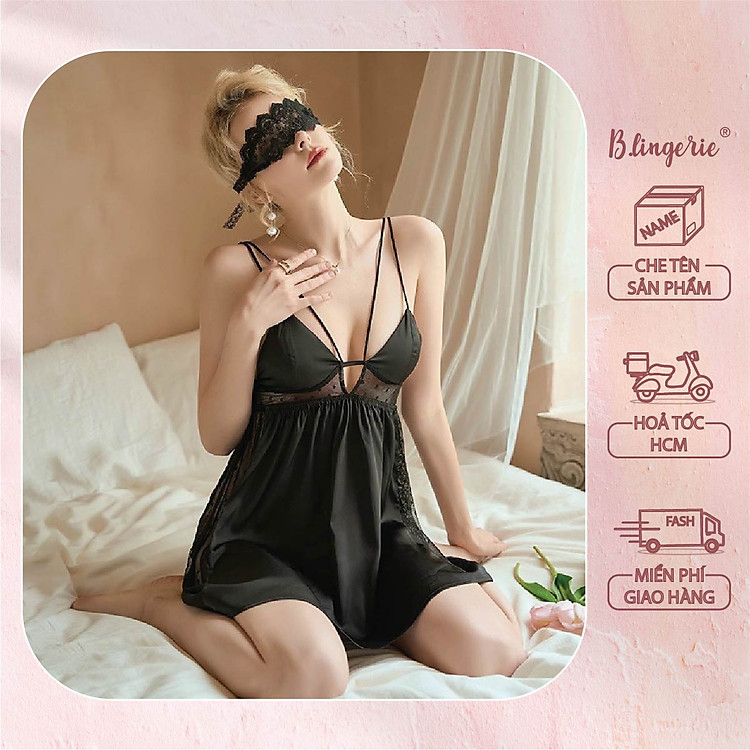 Váy Ngủ Nữ Xẻ Tà (Không kèm ren mắt) - B.Lingerie