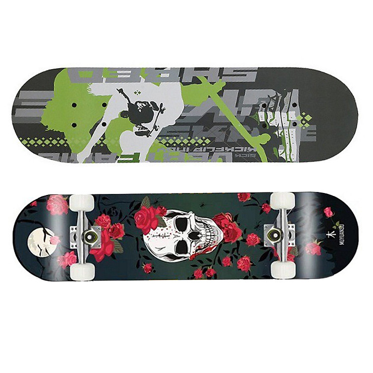 Ván trượt trẻ em Skateboard bánh cao su cao cấp - Giao mẫu ngẫu nhiên