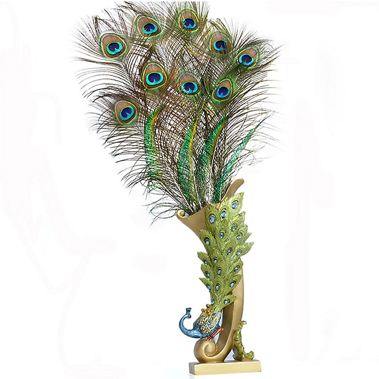 Combo 10 lông công phong thủy dài 80cm