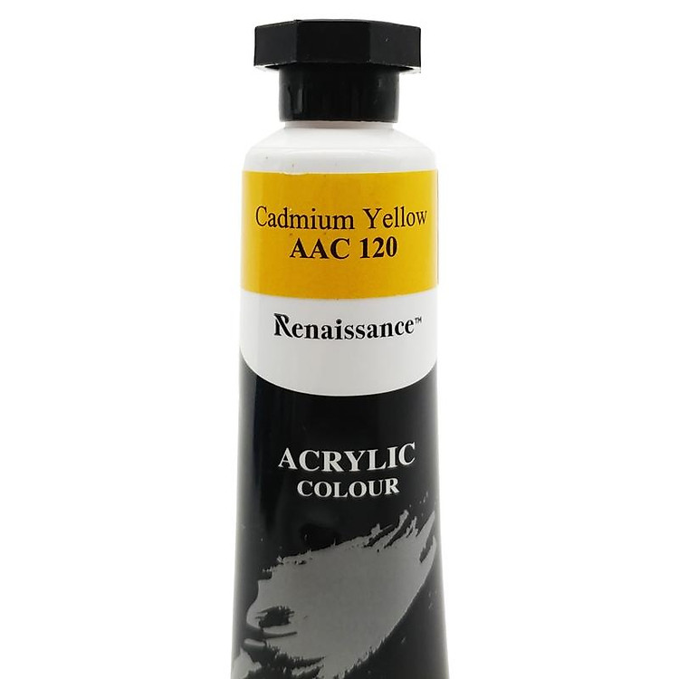 Tuýp Màu Acrylic 45 ml - Renaissance #120 - Cadmium Yellow - Ảnh 5