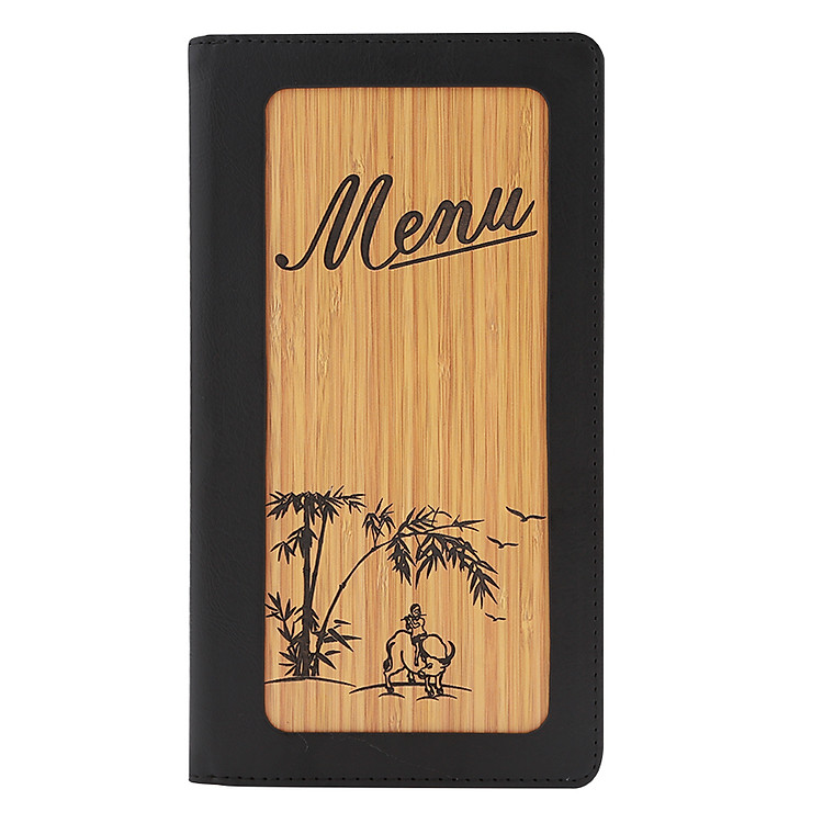 Bìa Menu Da May Gỗ Cao Cấp HT 2010 (10 lá)