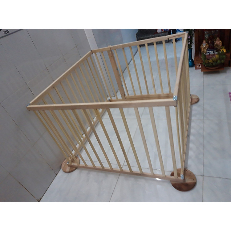 Cũi 4 cánh có chân đế nang dẹp