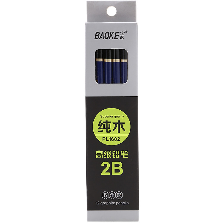 Hộp Chì Chuốt 2B Baoke PL 1602 (12 cây)