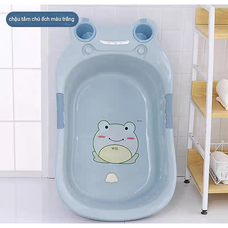 Chậu Tắm Ếch Cho Bé - Xanh Chính hãng Tiết kiệm - Hình ảnh 5