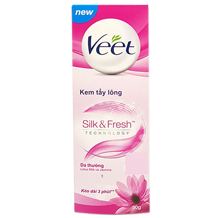 Kem Tẩy Lông Dành Cho Da Thường VEET Silk & Fresh Normal Tuýp 50g - Giao Ngẫu Nhiên