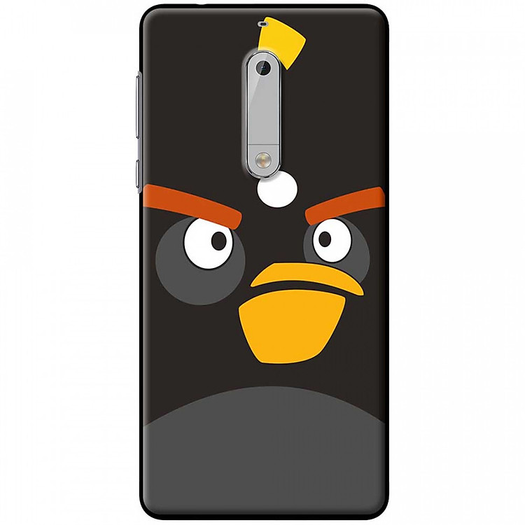 Ốp lưng dành cho Nokia 5 mẫu Mặt Angry bird đen