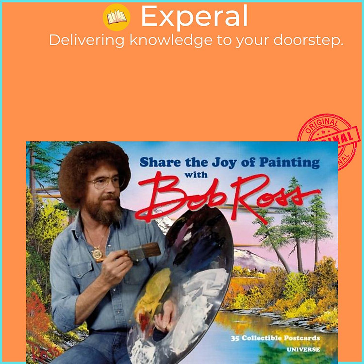 Sách - Share the Joy of Painting with Bob Ross - 32 Postcards by Bob Ross (UK edition, paperback)