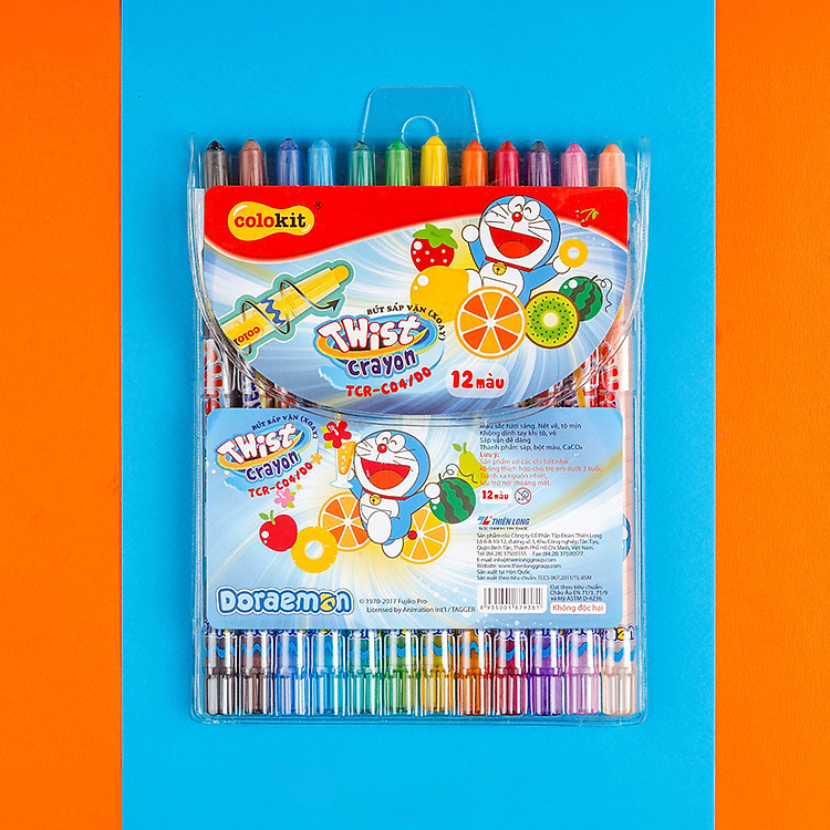 Bút Sáp Vặn Thiên Long TCR-C04/DO (12 màu)