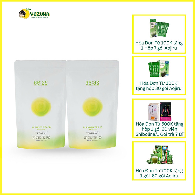 Trà Túi Lọc 10 Loại Nguyên Liệu Thiên Nhiên Không Hương Liệu Không Chất Tạo Màu - BE:AS Blended Tea 10 - Yuzuha Shop