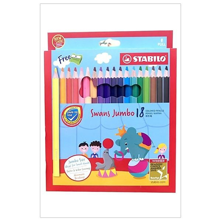 Chì Màu Swans Jumbo (18 cây)