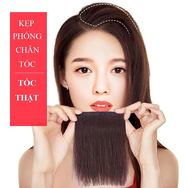 Tóc giả kẹp phím phồng - TÓC THẬT(1tệp)